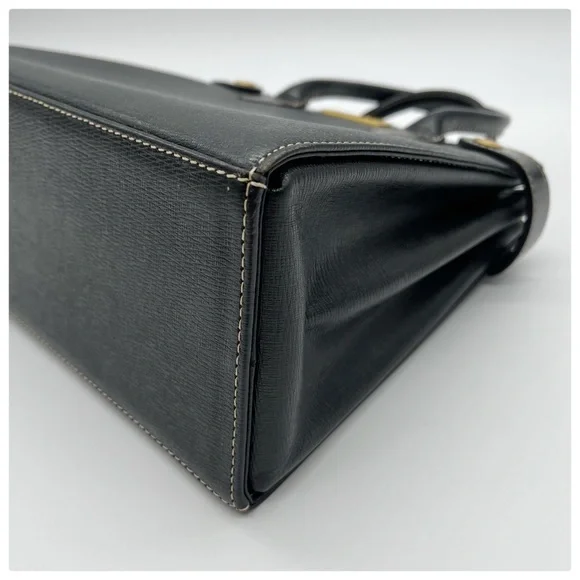 BURBERRY Leather Handbag Satchel - Picture 5 of 12